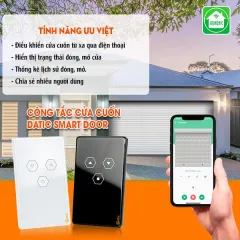 Công Tắc Cửa Cuốn Wifi Datic Smart Door (Màu đen) 3