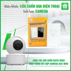 Combo Công Tắc Cửa Cuốn Datic Màu Trắng Kết Hợp Camera Icat Mini 1