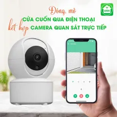 Combo Công Tắc Cửa Cuốn Datic Màu Đen Kết Hợp Camera Icat Mini 2