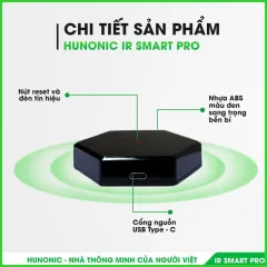 Bộ điều khiển hồng ngoại wifi Hunonic IR Smart Pro, điều khiển Tivi, Điều Hoà qua điện thoại 3