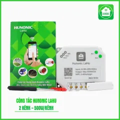 Công tắc thông minh Hunonic Lahu 2 kênh điều khiển từ xa 1