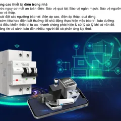 Bộ cầu dao thông minh RD.MCB.WF 2P C63 2