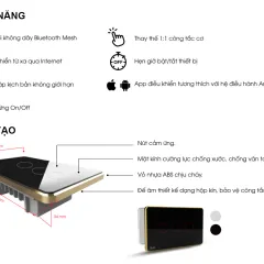 Công tắc thông minh CTCU.BLE CN.03T 5