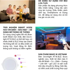 Đèn LED âm trần AT16.BLE 90/7W Downlight thông minh 2