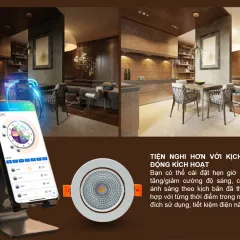 Đèn LED âm trần Downlight thông minh xoay góc 2