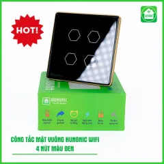 Công Tắc Cảm Ứng Wifi Hunonic Mặt Vuông 4
