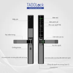 KHÓA THÔNG MINH TADOLock Cửa nhôm (Đen titan) 6