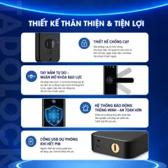 Khoá thông minh cửa gỗ TDL 21 9
