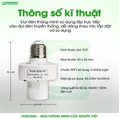 Đui Đèn Thông Minh Wifi Hunonic - Tối Ưu Hóa Trải Nghiệm Chiếu Sáng 3