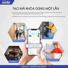 KHÓA THÔNG MINH TADOLock Cửa gỗ (Đen cao cấp) 4