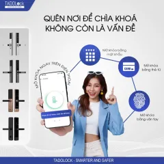 KHÓA THÔNG MINH TADOLock Cửa gỗ (Đen cao cấp) 6