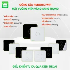 Công Tắc Cảm Ứng Wifi Hunonic Mặt Vuông 6