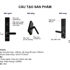 Khóa cửa thông minh U761-FACP 6
