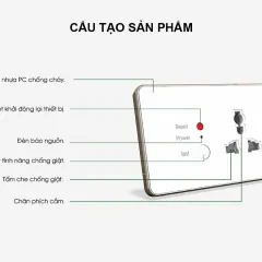Ổ cắm âm tường chống giật 6