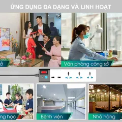 Ổ cắm đa năng USB chống giật 4