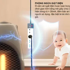 Ổ cắm đa năng USB chống giật 6