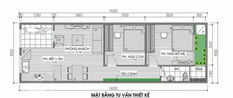 thiết kế mặt bằng nhà thông minh 1 tầng