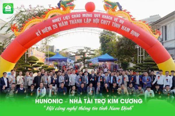 Hunonic là nhà tài trợ kim cương tại lễ kỉ niệm 20 năm hội CNTT Nam Định