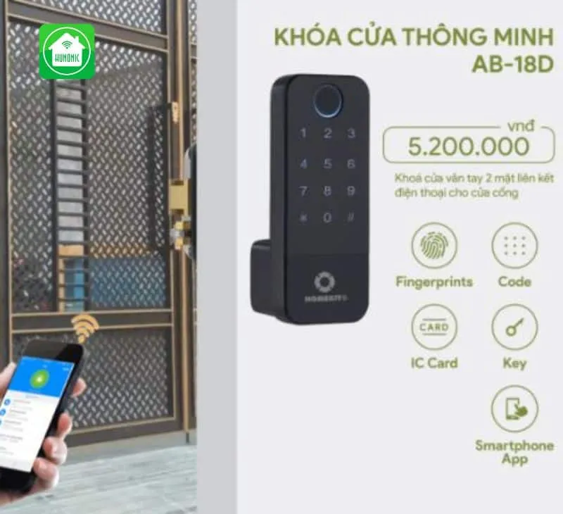 Khóa vân tay điều khiển qua app điện thoại AB - 18 luôn được ưa chuộng