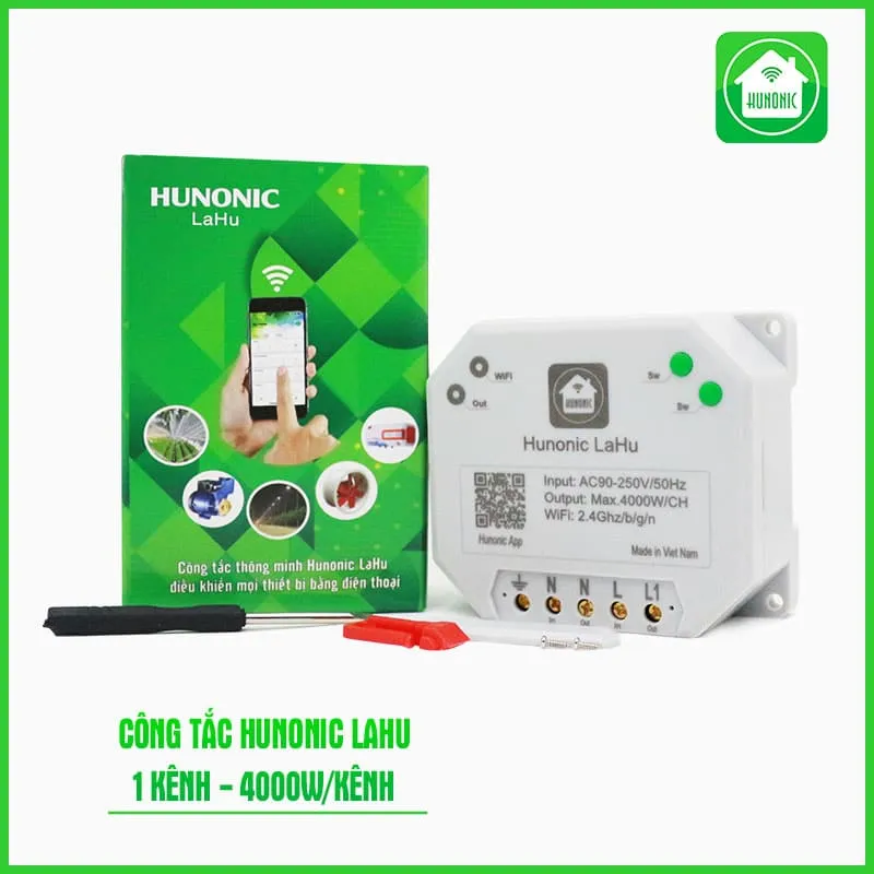 Công tắc Hunonic Lahu 1 kênh công suất lớn 4000W Điều Khiển Từ Xa