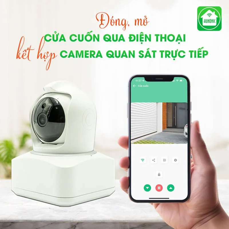 Công tắc cửa cuốn kết hợp camera giám sát indooor