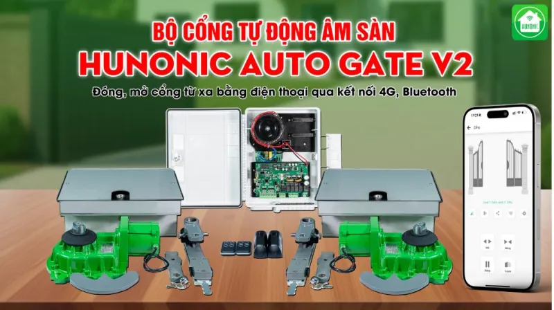 hunonic ra mắt bộ cổng tự động hunonic auto gate