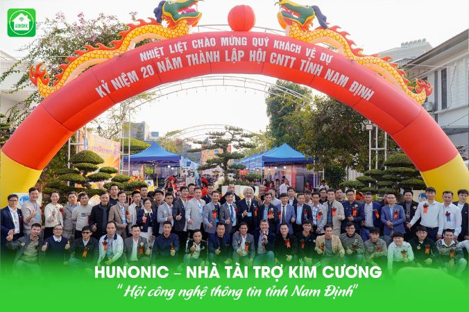 Hunonic là nhà tài trợ kim cương tại lễ kỉ niệm 20 năm hội CNTT Nam Định