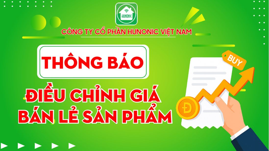 THÔNG BÁO ĐIỀU CHỈNH GIÁ BÁN LẺ SẢN PHẨM