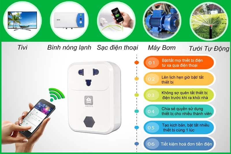 tính năng ổ cắm thông minh SK01