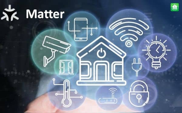 Mô hình mạng lưới Matter kết nối các thiết bị với nhau.