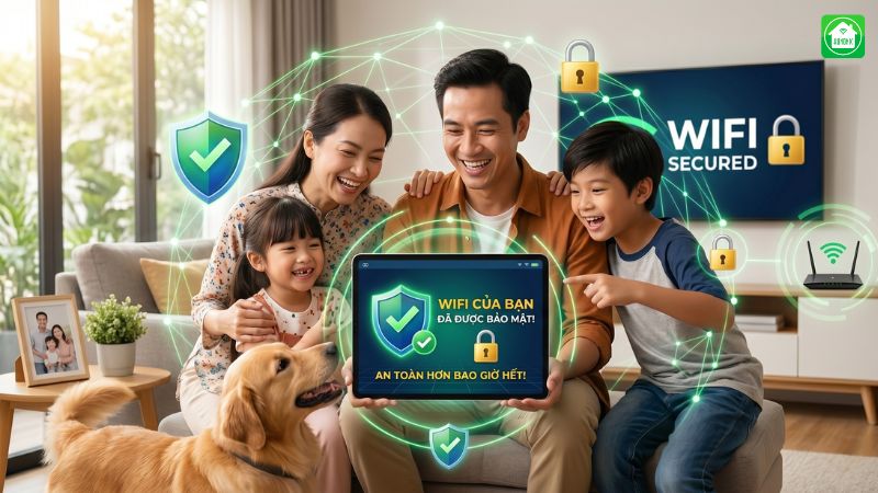 Hướng dẫn bảo mật mạng Wifi gia đình an toàn cho hệ thống nhà thông minh