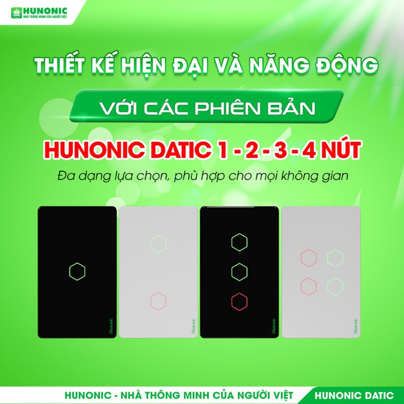 Công Tắc Cảm Ứng 2in1 BLE Mesh Hunonic Datic Màu Đen 3