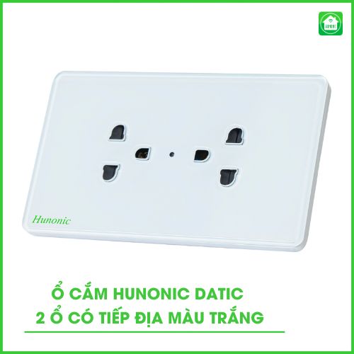 ổ cắm hunonic datic trắng