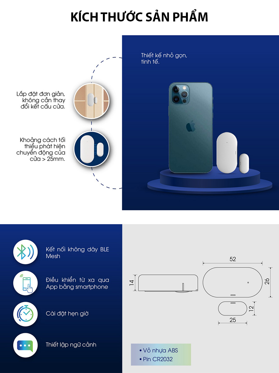 Bộ cảm biến cửa CB08.DO.BLE 5