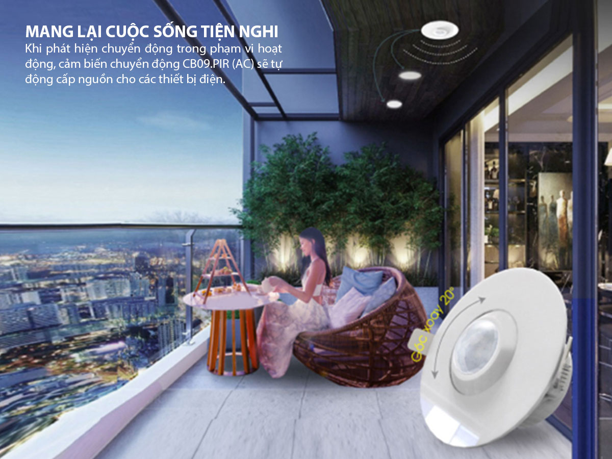 Cảm biến chuyển động thông minh CB09.PIR.BLE (DC) 2