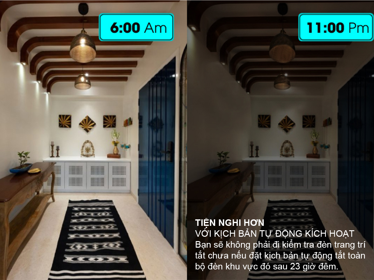 Đèn LED âm trần Downlight thông minh xoay góc AT22.BLE 60/12W 4