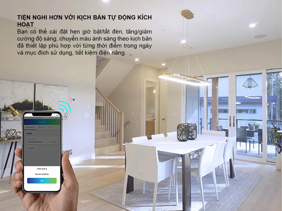 Đèn LED âm trần Downlight thông minh 110/12W 5