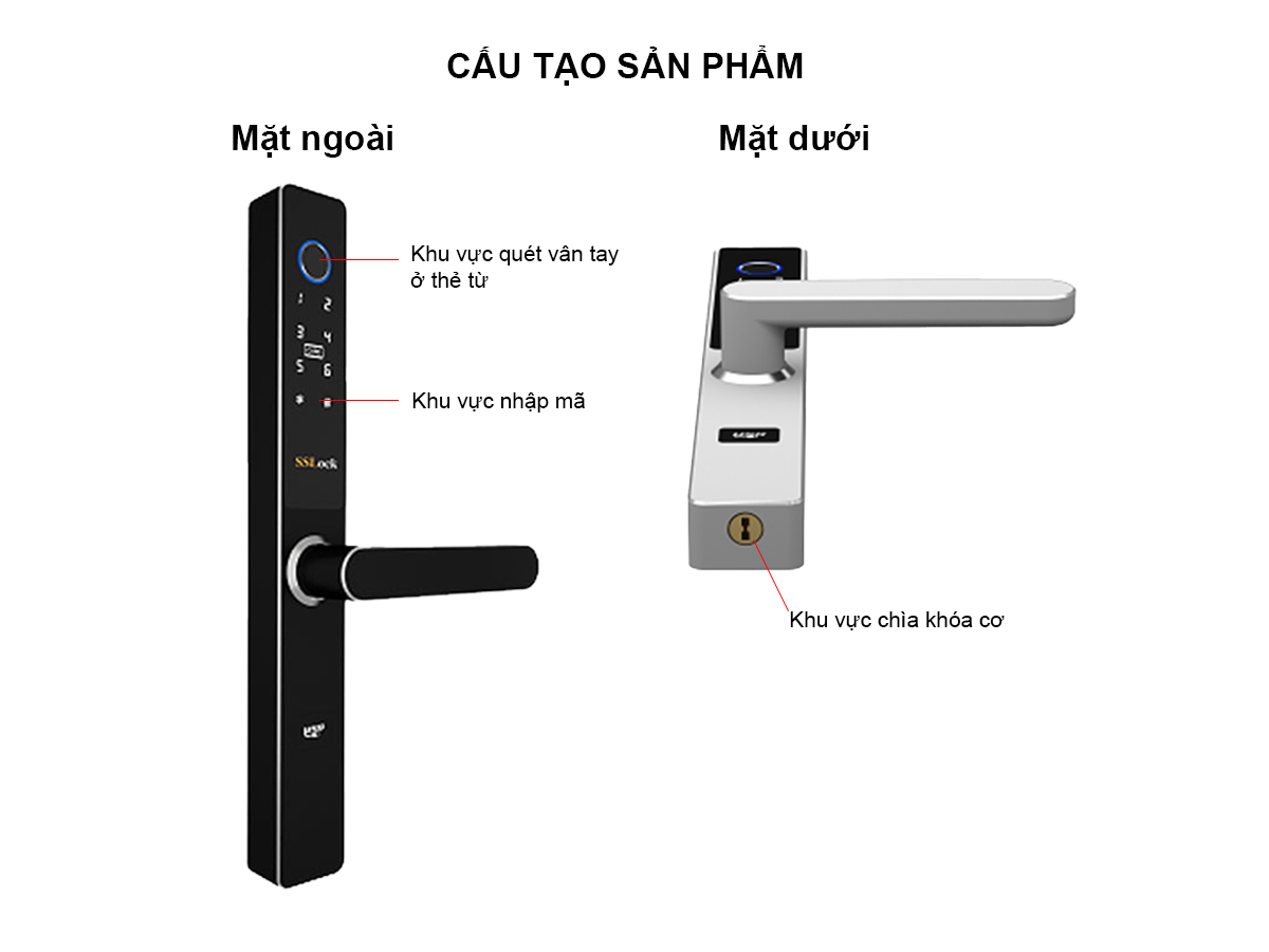 Khóa cửa thông minh  AG101-FACP 6
