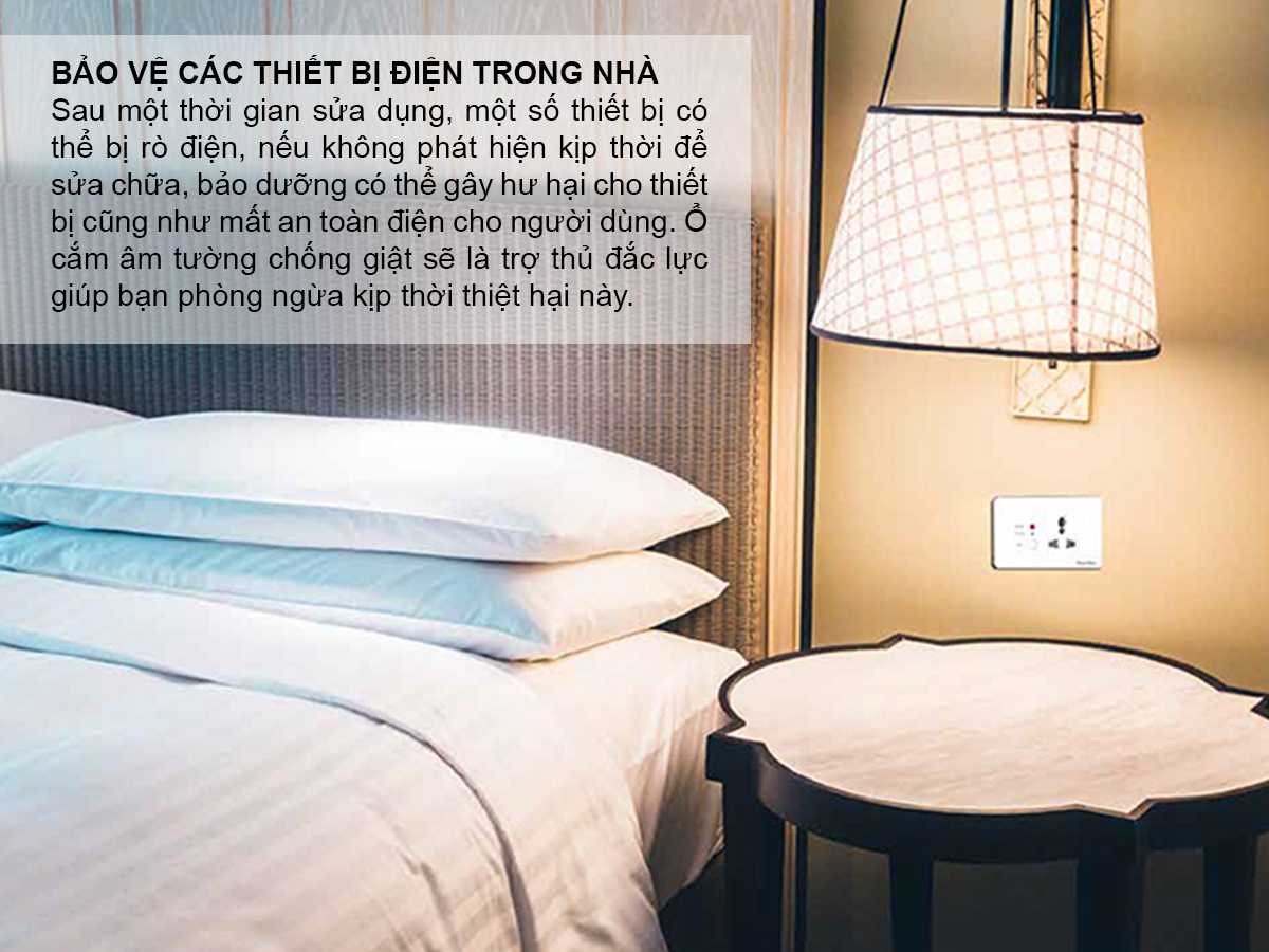 Ổ cắm âm tường chống giật Ổ cắm âm tường chống giật