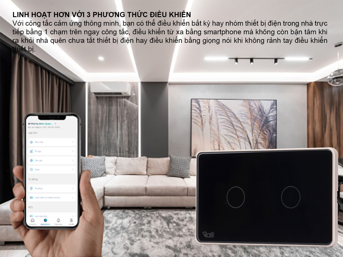 Công tắc thông minh CTCU.BLE CN.02T MN Công tắc thông minh CTCU.BLE CN.02T MN
