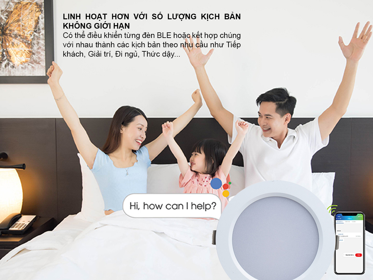 Đèn LED âm trần Downlight thông minh 110/12W - Ảnh 4 Đèn LED âm trần Downlight thông minh 110/12W - Ảnh 4