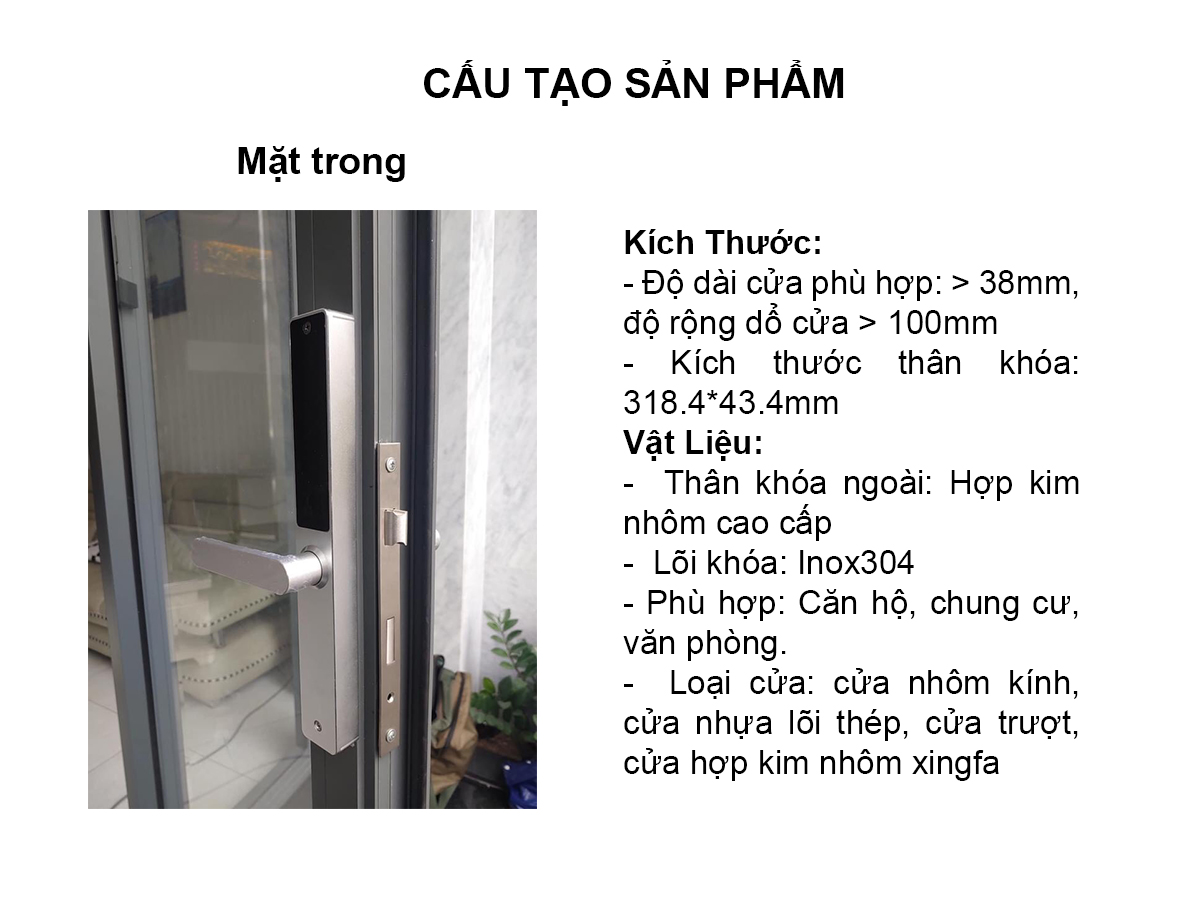 Khóa cửa thông minh AG101-FACP - Ảnh 5 Khóa cửa thông minh AG101-FACP - Ảnh 5
