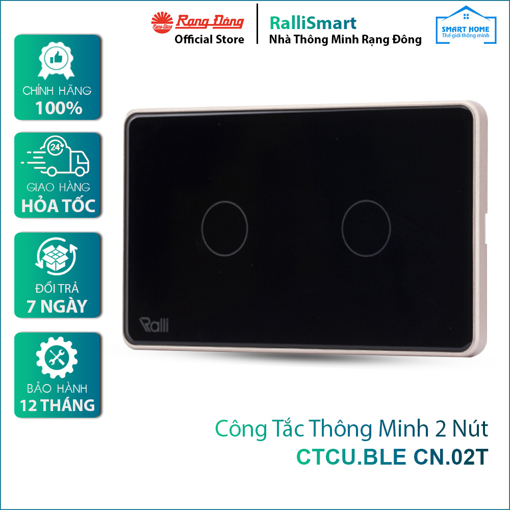 Công tắc thông minh CTCU.BLE CN.02T MN