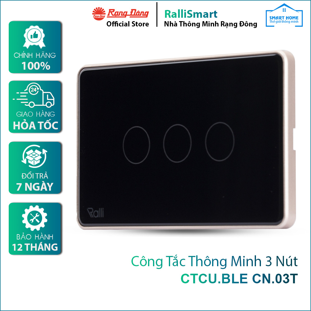 Công tắc thông minh CTCU.BLE CN.03T MN Công tắc thông minh CTCU.BLE CN.03T MN