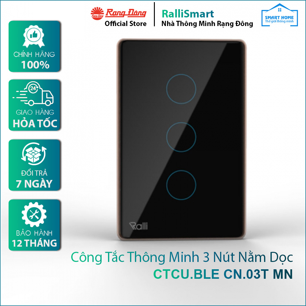 Công tắc thông minh CTCU.BLE CN.03T MN