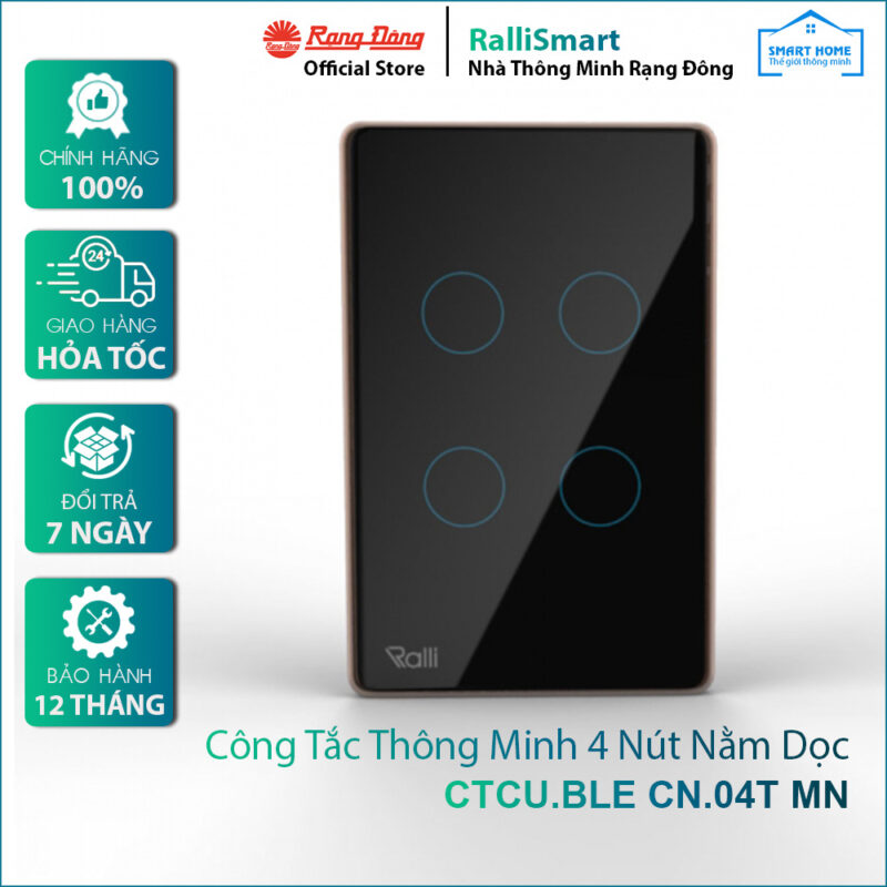 Công tắc thông minh CTCU.BLE CN.04T MN