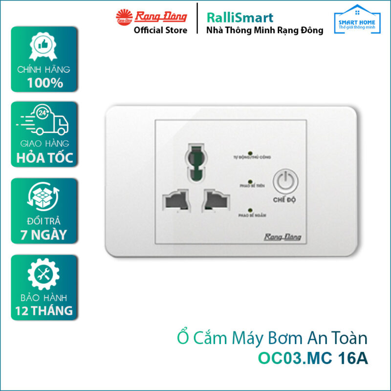 Ổ cắm máy bơm an toàn