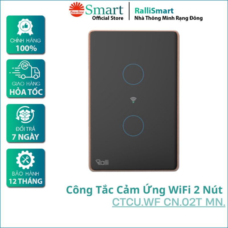 Công tắc thông minh Rạng Đông CTCU.WF CN.02T MN